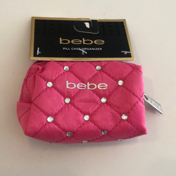 bebe Accessories - Bebe nwt 4 x 3 hot pink Barbie Barbiecore quilted rhinestone pill case organizer